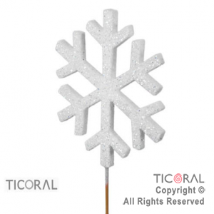 ADORNO PINCHE COPO DE NIEVE GRANDE BLANCO TELGO GIBRE x1